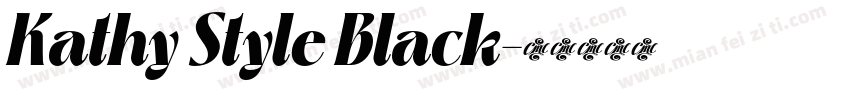 Kathy Style Black字体转换